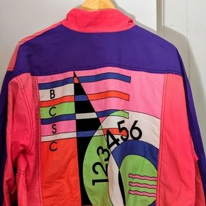 Vintage Neon windbreaker coat